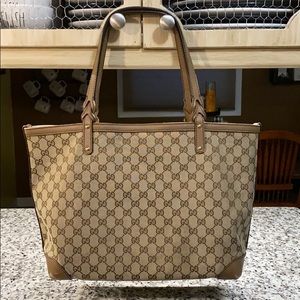 Gucci monogram medium craft tote